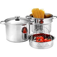  Stainless Steel 4 Piece Pasta Cooker Steamer Multi-Pot  Cook N Home 