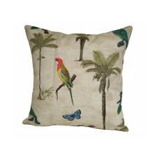 Sale Coastal Hearts of Palm Indoor/Outdoor Throw Pillow