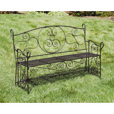 Bargain Ferro Firenze Entryway Wrought Iron Garden Bench