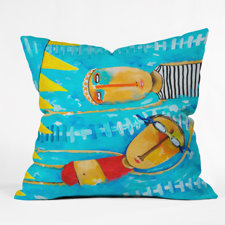 Modern Robin Faye Gates Swimming Is Hard Throw Pillow Modern Robin Faye Gates Swimming Is Hard Throw Pillow