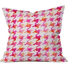 Lovely Betsy Olmsted Watercolor Houndstooth Indoor/Outdoor Throw Pillow Lovely Betsy Olmsted Watercolor Houndstooth Indoor/Outdoor Throw Pillow