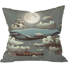 2017 Coupon Terry Fan Ocean Meets Sky Indoor/Outdoor Throw Pillow