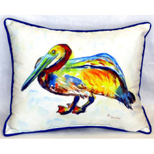 Modern Gertrude Pelican Indoor/Outdoor Lumbar Pillow