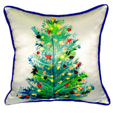 Discount Christmas Tree Outdoor Throw Pillow