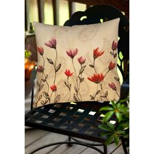  Floral Paisley Stems Indoor/Outdoor Throw Pillow  Manual Woodworkers & Weavers 