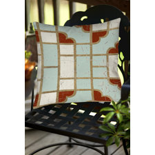 Top Reviews Garden Tile 4 Indoor/Outdoor Throw Pillow