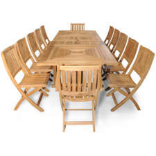Savings Sanibel Grand Teak 13 Piece Dining Set Savings Sanibel Grand Teak 13 Piece Dining Set