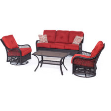 Modern Orleans 4 Piece Deep Seating Group with Cushions