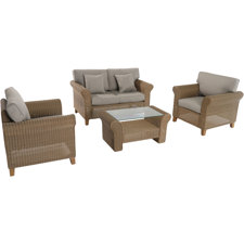 Top Reviews Sea Breeze 4 Piece Deep Seating Group with Cushions