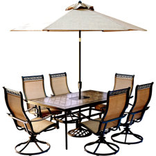 2017 Sale Monaco 7 Piece Dining Set with Table Umbrella and Umbrella Stand 2017 Sale Monaco 7 Piece Dining Set with Table Umbrella and Umbrella Stand