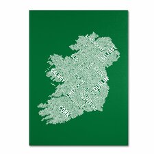  'Ireland IX' by Michael Tompsett Framed Textual Art on Wrapped Canvas  Trademark Fine Art 