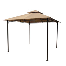  9.6 Ft. W x 9.6 Ft. D Metal Portable Gazebo  International Caravan 