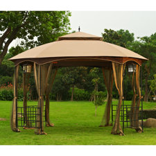  Harley 11 Ft. W x 13 Ft. D Metal Permanent Gazebo  Sunjoy 