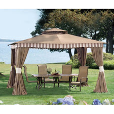  Louisa 10 Ft. W x 12 Ft. D Metal Permanent Gazebo  Sunjoy 