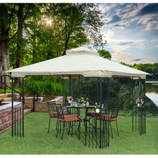  Seaton Aim 9.8 Ft. W x 9.8 Ft. D Metal Portable Gazebo  Sunjoy 
