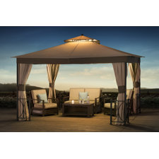  Belcourt 12 Ft. W x 10 Ft. D Metal Permanent Gazebo  Sunjoy 