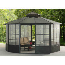  14 Ft. W x 14 Ft. D Metal Permanent Gazebo  Sunjoy 