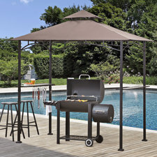  Sunjoy 8 Ft. W x 5 Ft. D Metal Grill Gazebo  Sunjoy 