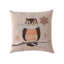  Lovejoy Snowy Owl Embroidered Throw Pillow  Three Posts 