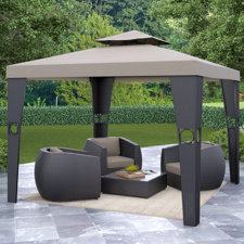  Riverside 10 Ft. W x 10 Ft. D Metal Permanent Gazebo  dCOR design 
