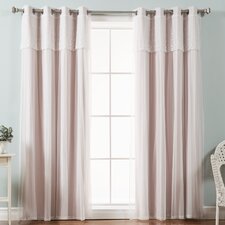  Mix & Match Tulle Sheer Blackout Curtain Panel (Set of 2)  Best Home Fashion, Inc. 