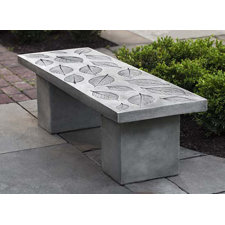 Modern Hydrangea Leaf Stone Garden Bench Modern Hydrangea Leaf Stone Garden Bench