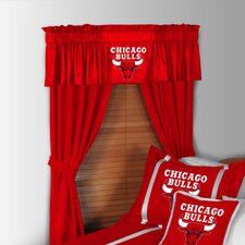  NBA Chicago Bulls Rod Pocket Window Treatment Set (Set of 2)  Sports Coverage Inc. 