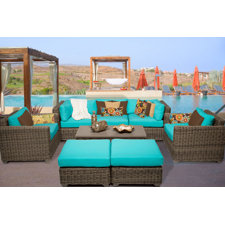 Lovely Cape Cod 8 Piece Deep Seating Group with Cushion