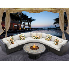 Spacial Price Barbados 6 Piece Fire Pit Seating Group with Cushion