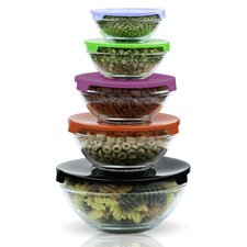  10 Piece Glass Lunch Bowl Food Storage Container  Imperial Home 
