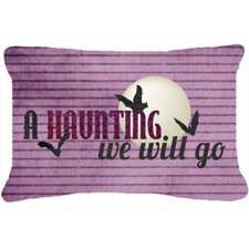 2017 Coupon A Haunting We Will Go Halloween Indoor/Outdoor Throw Pillow