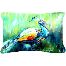Find Proud Peacock Green Indoor/Outdoor Throw Pillow Find Proud Peacock Green Indoor/Outdoor Throw Pillow
