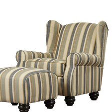  Brougham Wingback Chair and Ottoman  Darby Home Co® 