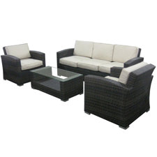 Bargain Argent 4 Piece Deep Seating Group with Cushion