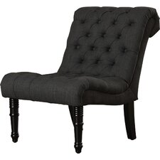  Clarke Scroll Back Tufted Upholstered Slipper Chair  Alcott Hill® 