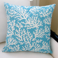 Best Choices Coral in Pastel Beach House Modern Indoor/Outdoor Throw Pillow (Set of 2)