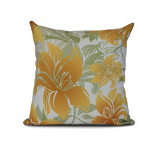 Top Reviews Costigan Tree Mallow Floral Print Outdoor Throw Pillow
