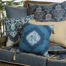 Best Choices Anatolia Blue Kenya Outdoor Lumbar Pillow (Set of 2)