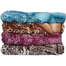  Bethlehem Plush Leopard Print Blanket  World Menagerie 