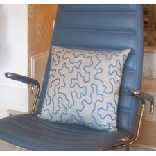 No Copoun D?cor Squiggly Indoor/Outdoor Sunbrella Throw Pillow No Copoun D?cor Squiggly Indoor/Outdoor Sunbrella Throw Pillow