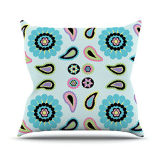 Wonderful Paisley Candy by Nina May Outdoor Throw Pillow