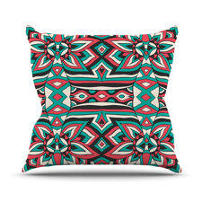 No Copoun Ethnic Floral Mosaic by Pom Graphic Design Outdoor Throw Pillow No Copoun Ethnic Floral Mosaic by Pom Graphic Design Outdoor Throw Pillow