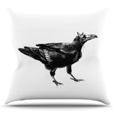 Discount Raven by Sophy Tuttle Outdoor Throw Pillow