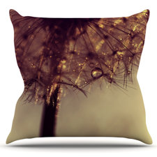 Herry Up Droplets of Gold by Ingrid Beddoes Outdoor Throw Pillow