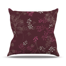 Wonderful Ferns Vines by Laurie Baars Outdoor Throw Pillow