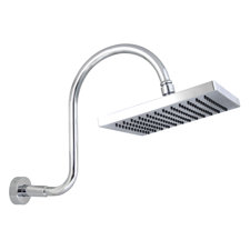 Square 2.5 GPM Shower Head and Shower Arm with Flange  Modona 