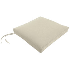 Modern Knife Edge Outdoor Square Dining Chair Cushion with Ties