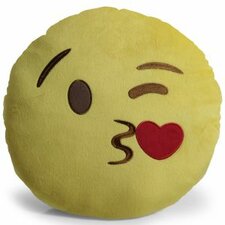  Emoji Kissing Heart Pillow Throw Pillow  OxGord 