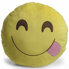  Emoji Yum Pillow Throw Pillow  OxGord 