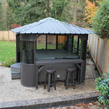 Zento 9.5 Ft. W x 9.5 Ft. D Vinyl Permanent Gazebo  Westview Manufacturing 